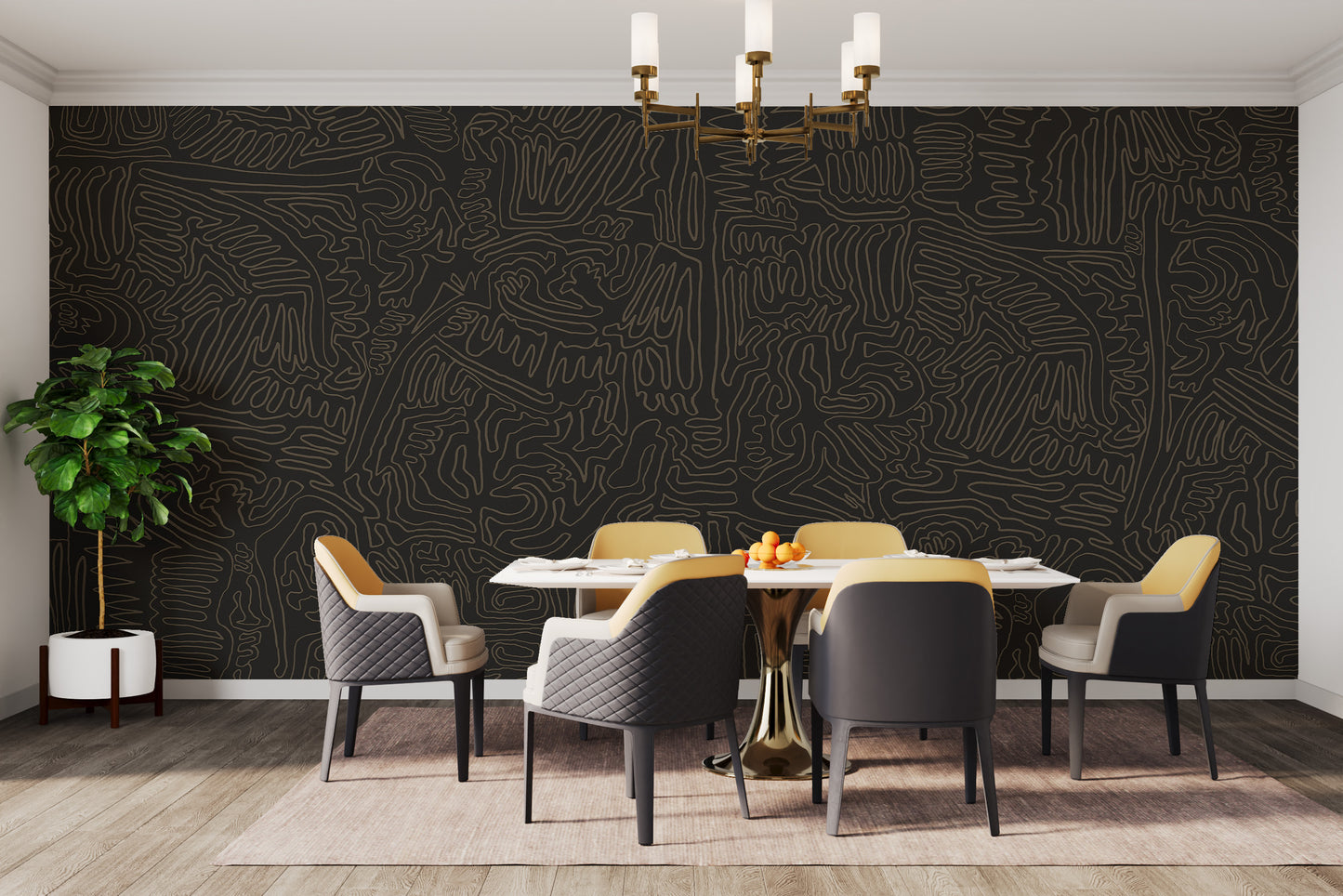 Modern Art Deco Wall Mural