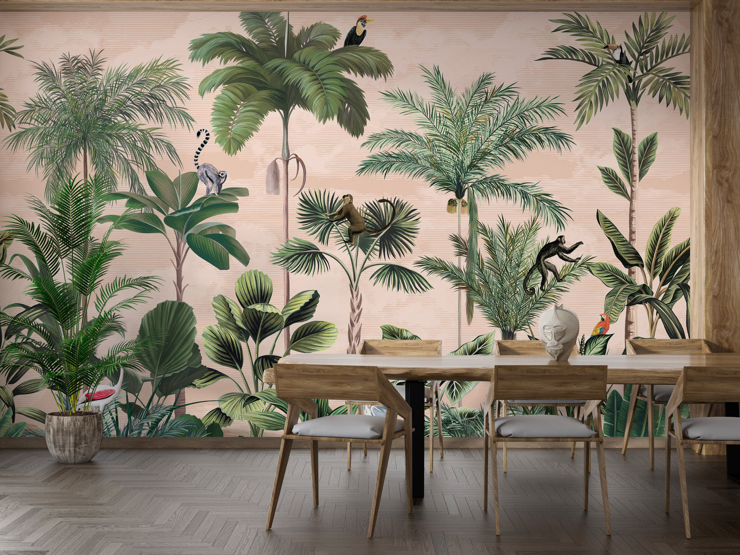 Scenic jungle wallpaper mural for interiors