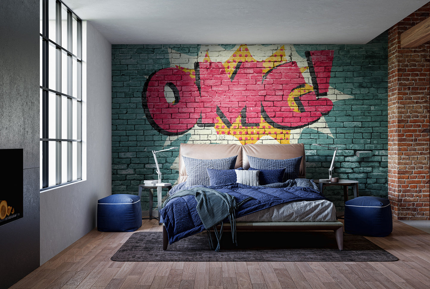 Pop Art OMG Graffiti Wall Mural