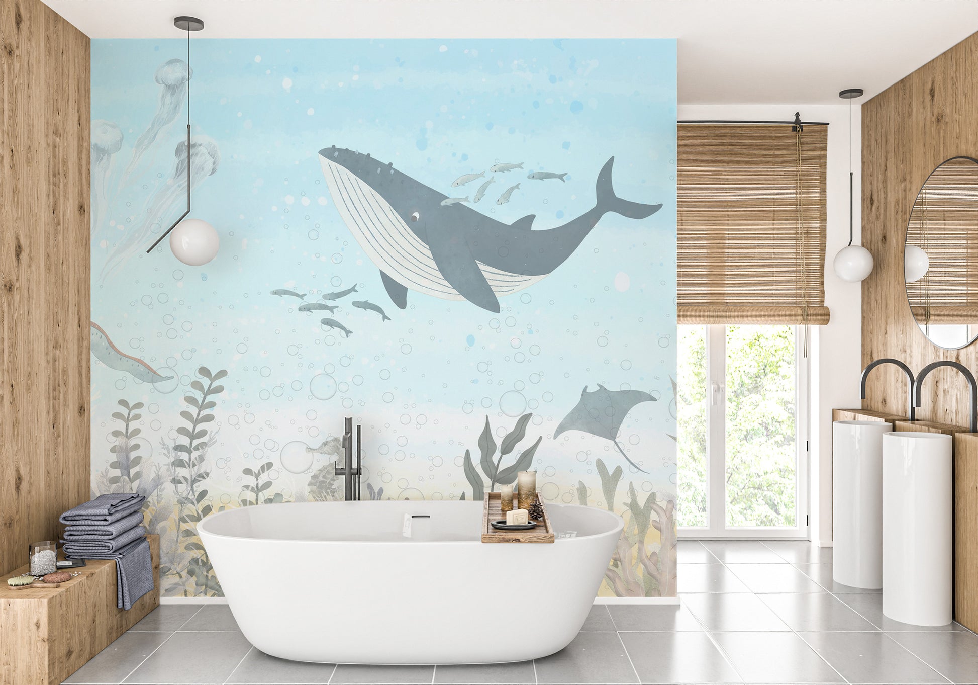 Oceanic Harmony Mural wallpaper