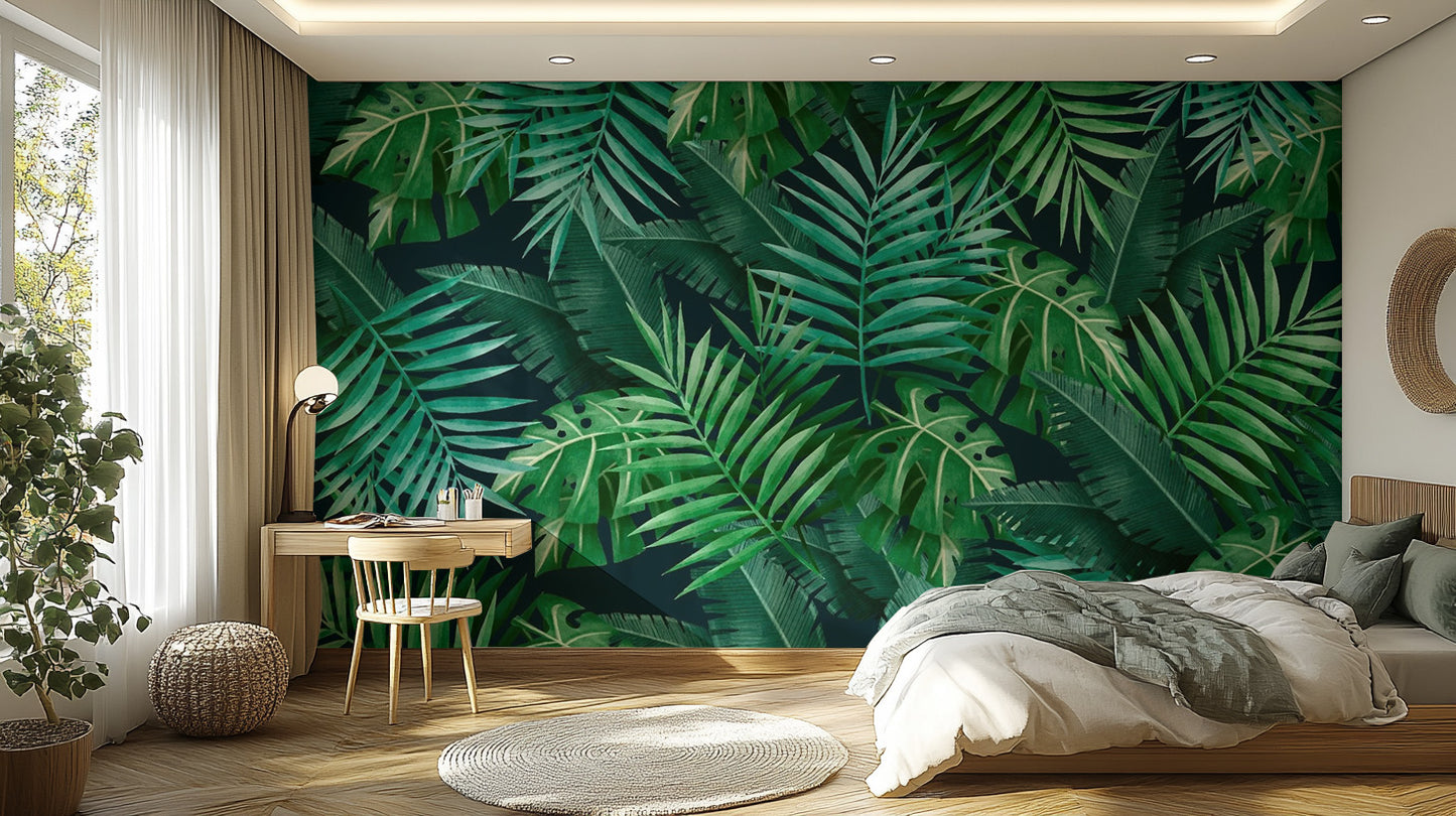 Green Leaves Wallpaper Mural