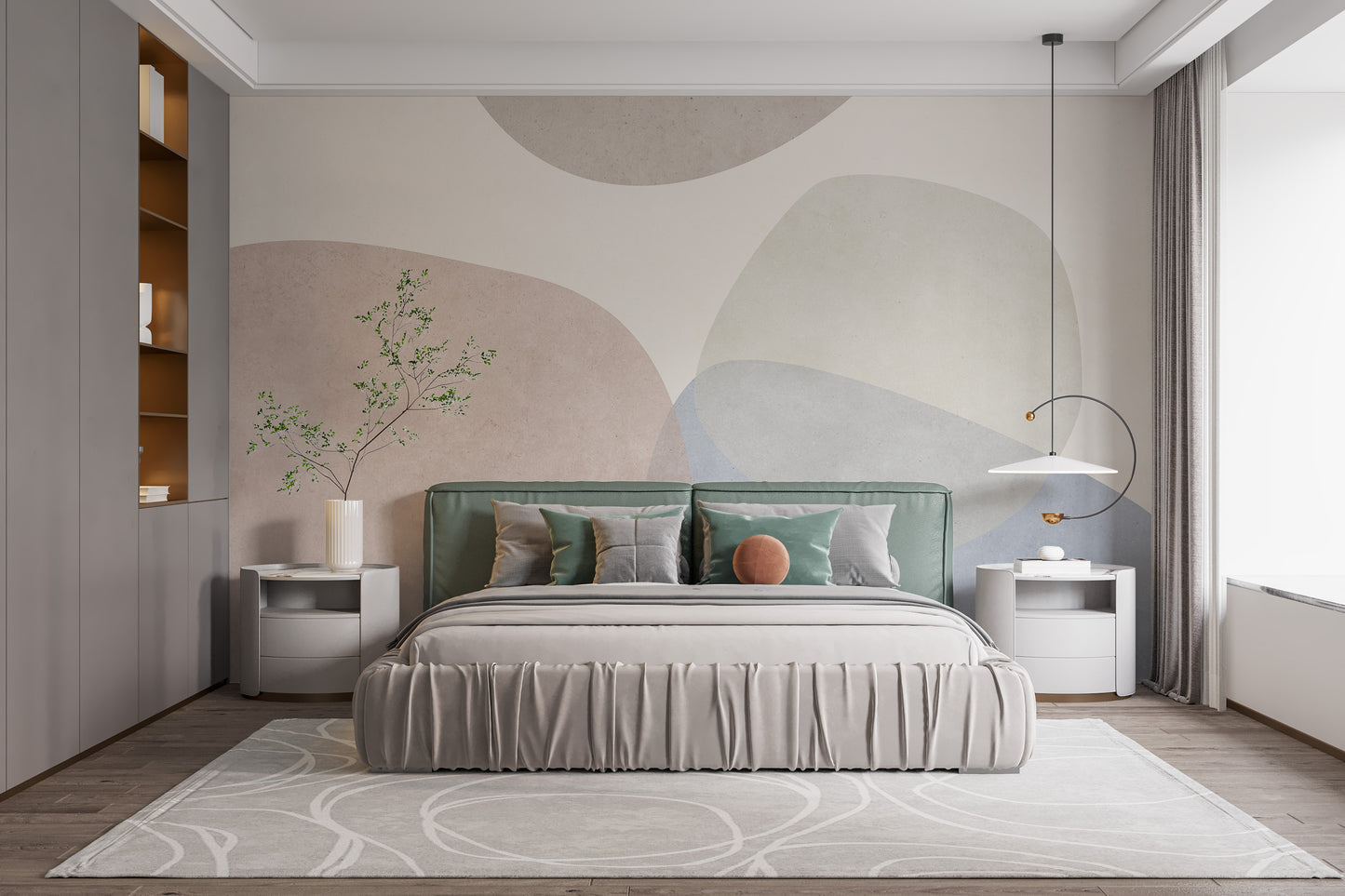 contemporary abstraction wallpaper mural