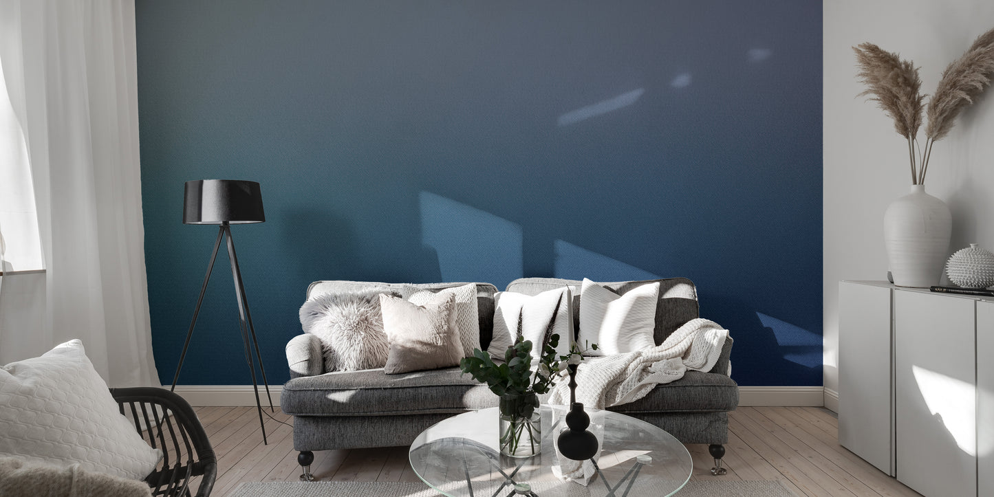 Deep Blue Ombre Textured Wall Mural