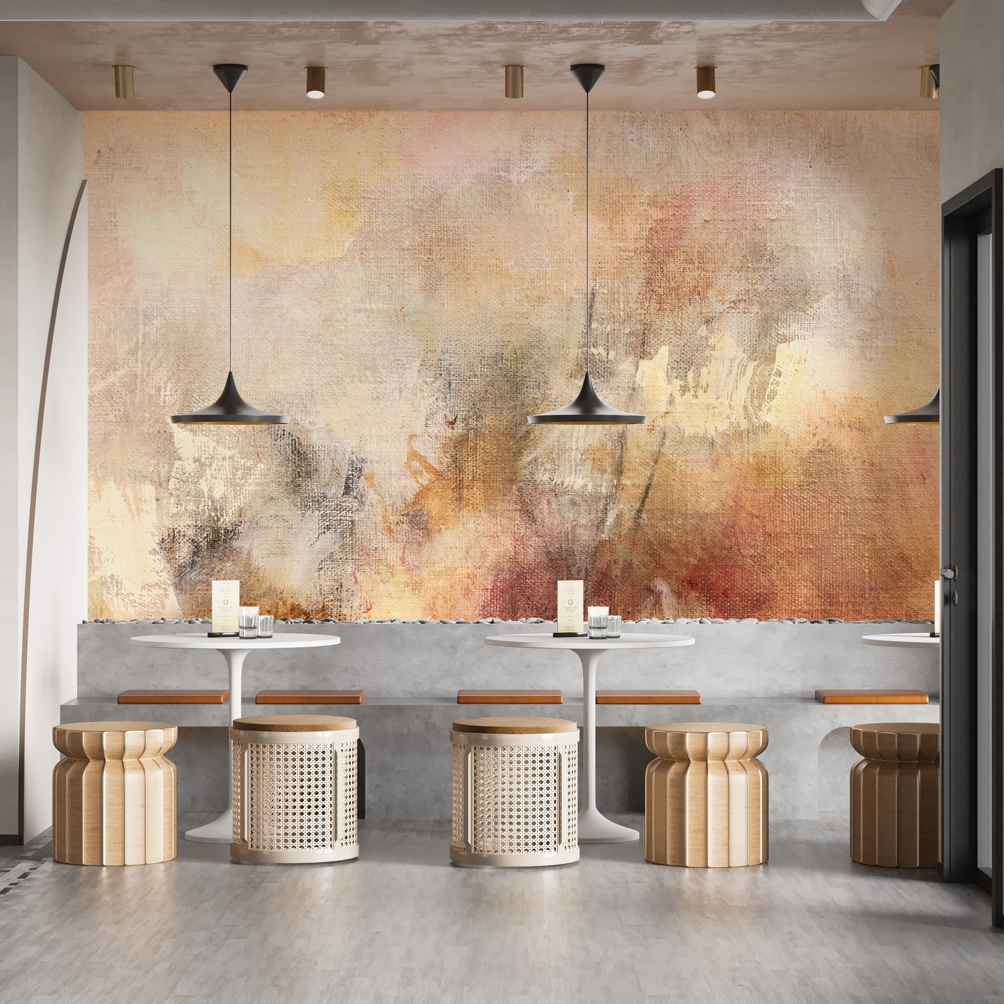 Artistic Oil Painted Abstract Wall Mural