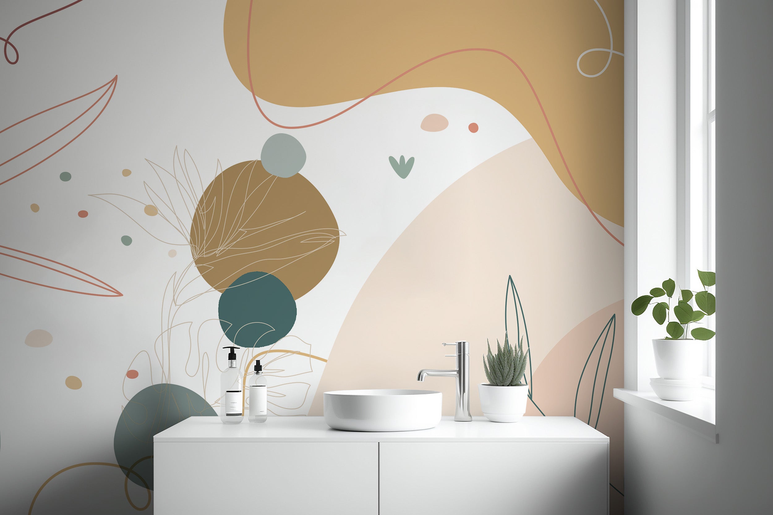 Abstract Terrain Mural Wallpaper design idea