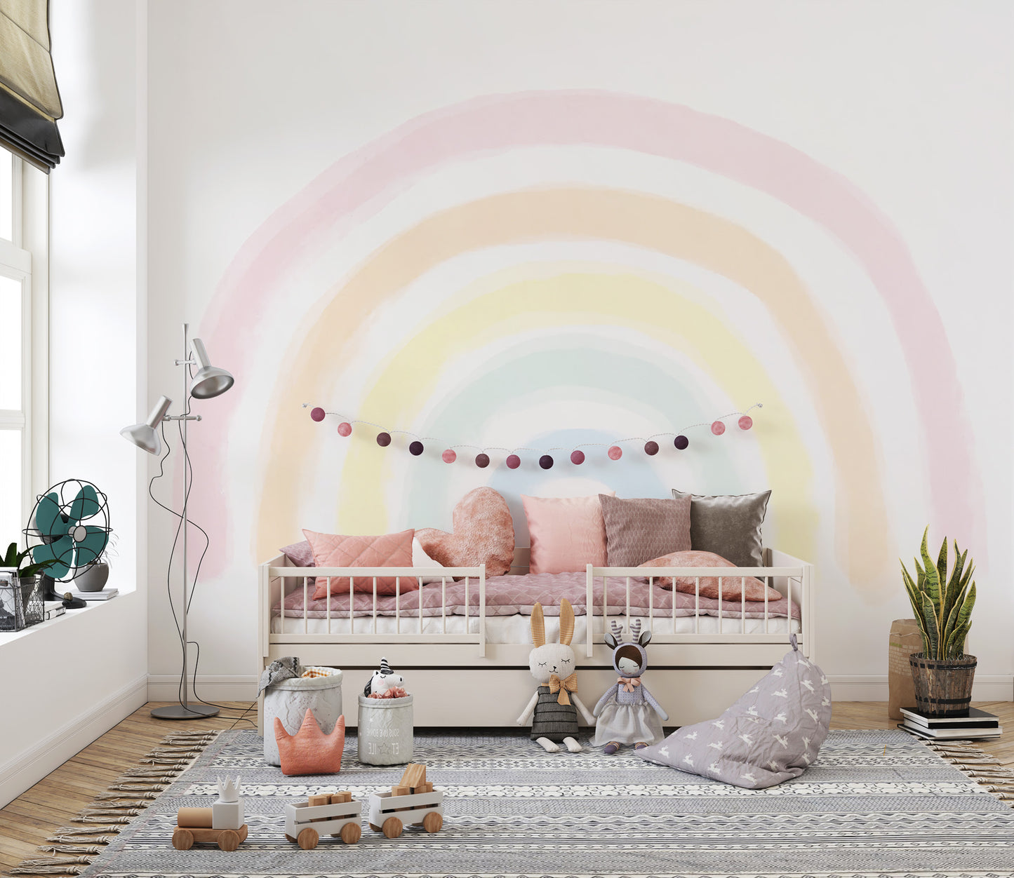 Pastel Rainbow Wall Mural - Giffywalls