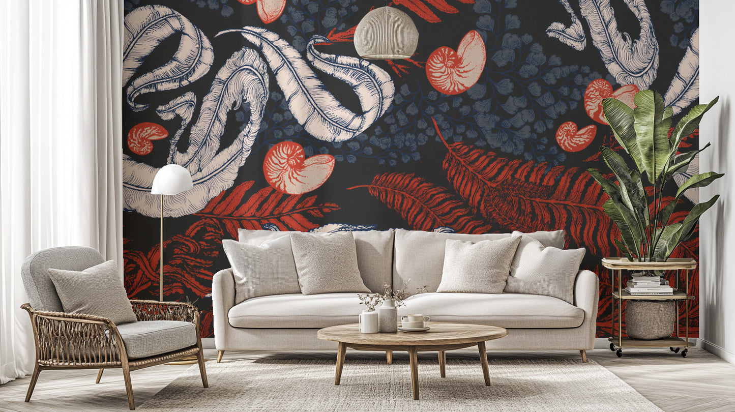 Coral Cove Nautilus wallpaper featuring oceanic beauty.
