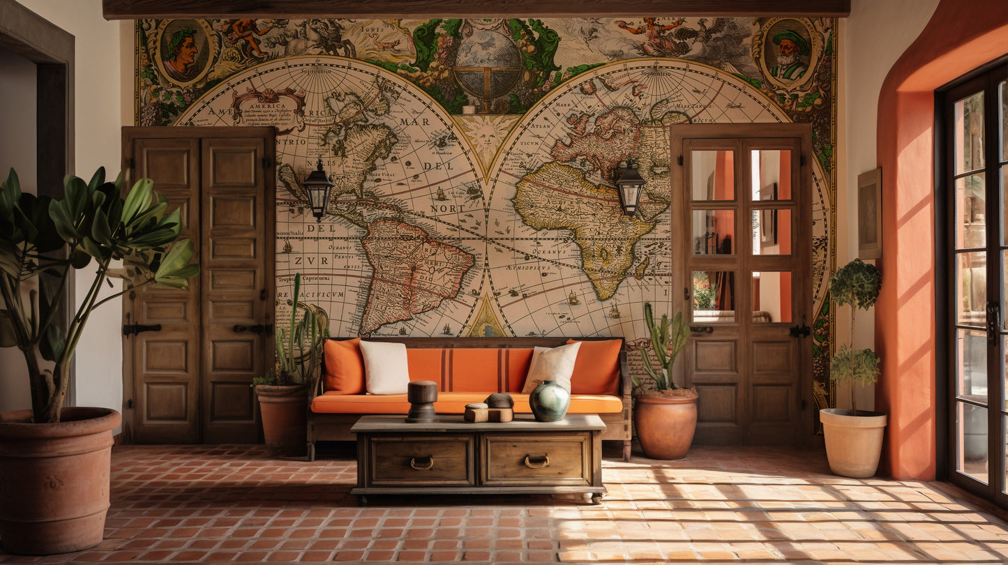 Old Vintage World Map Wallpaper
