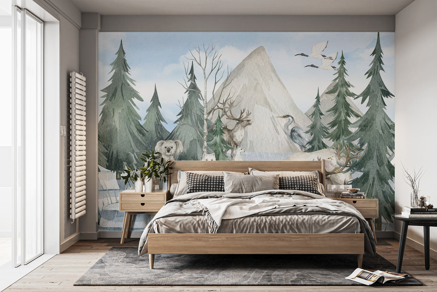 Frozen Frontier Majestic Wildlife Mural wall decor wallpaper