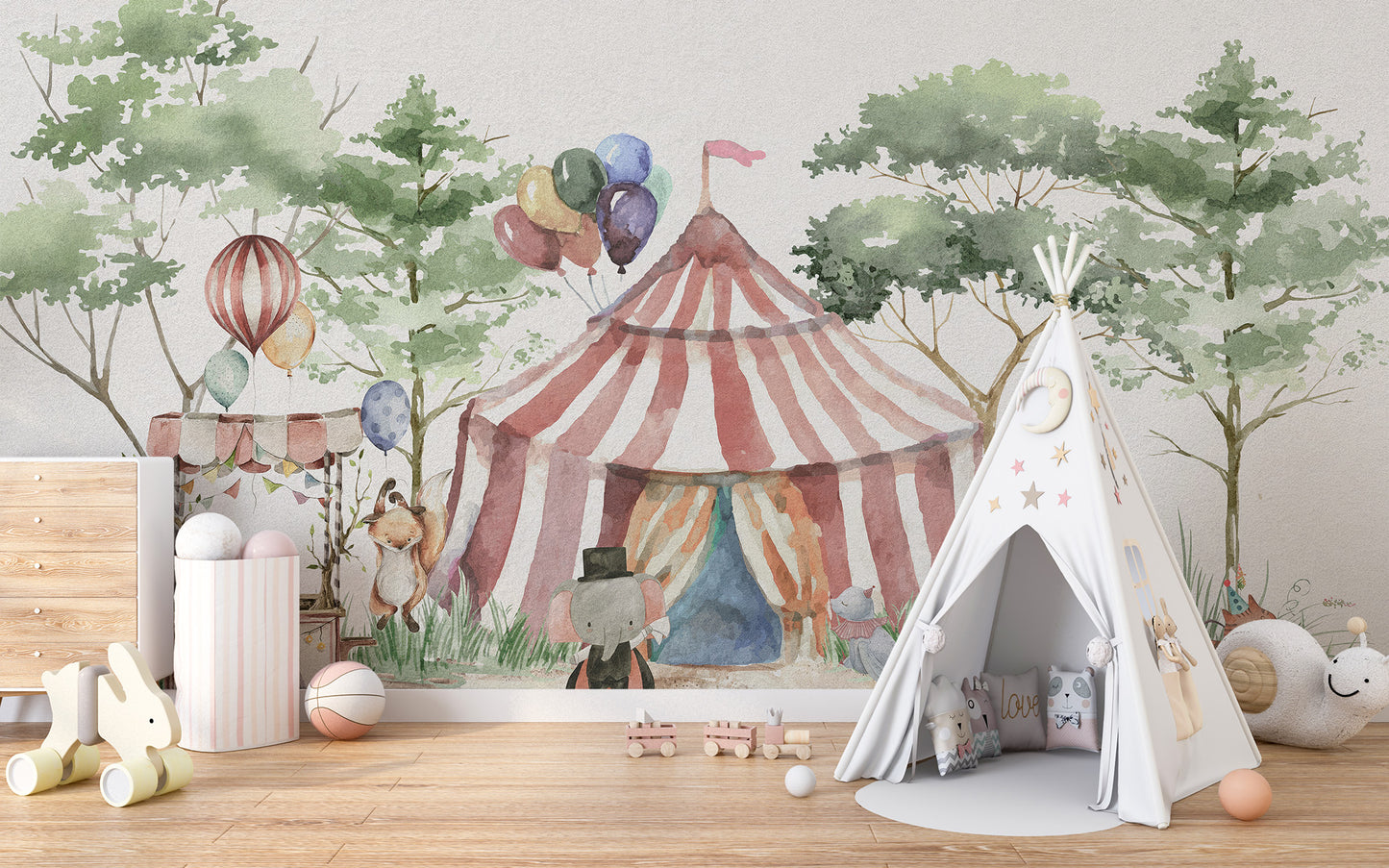 Whimsy Woodland Circus Wallpaper