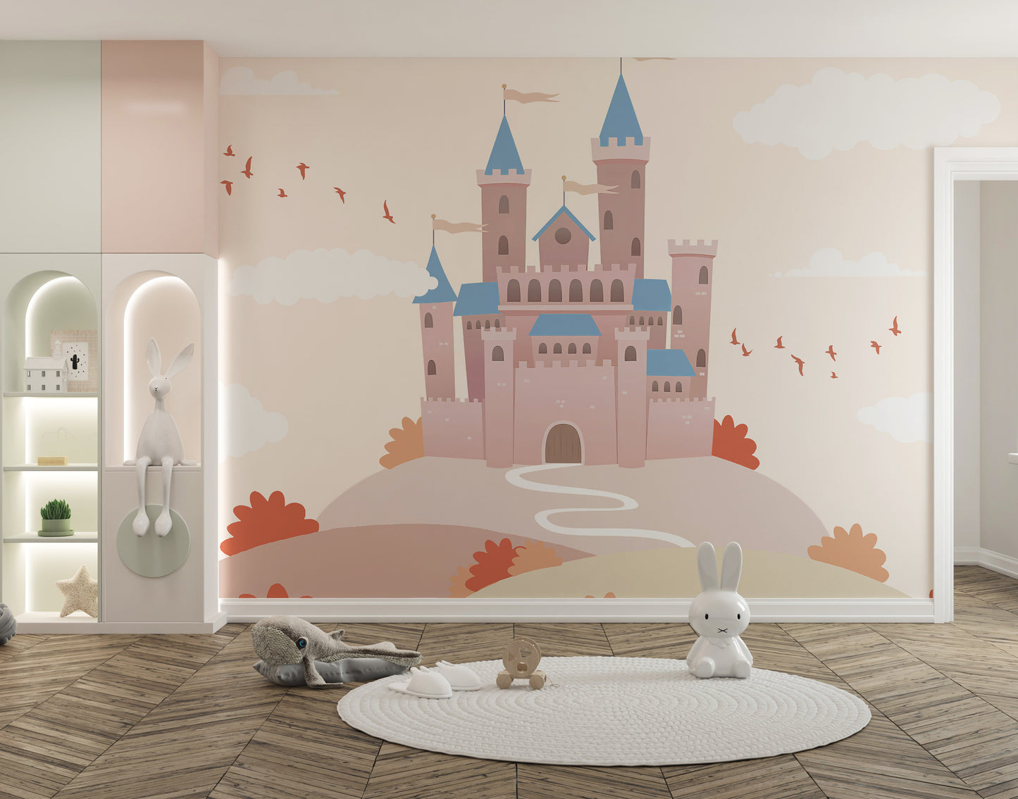 Childrens Fairytale Castle Wallpaper Mural