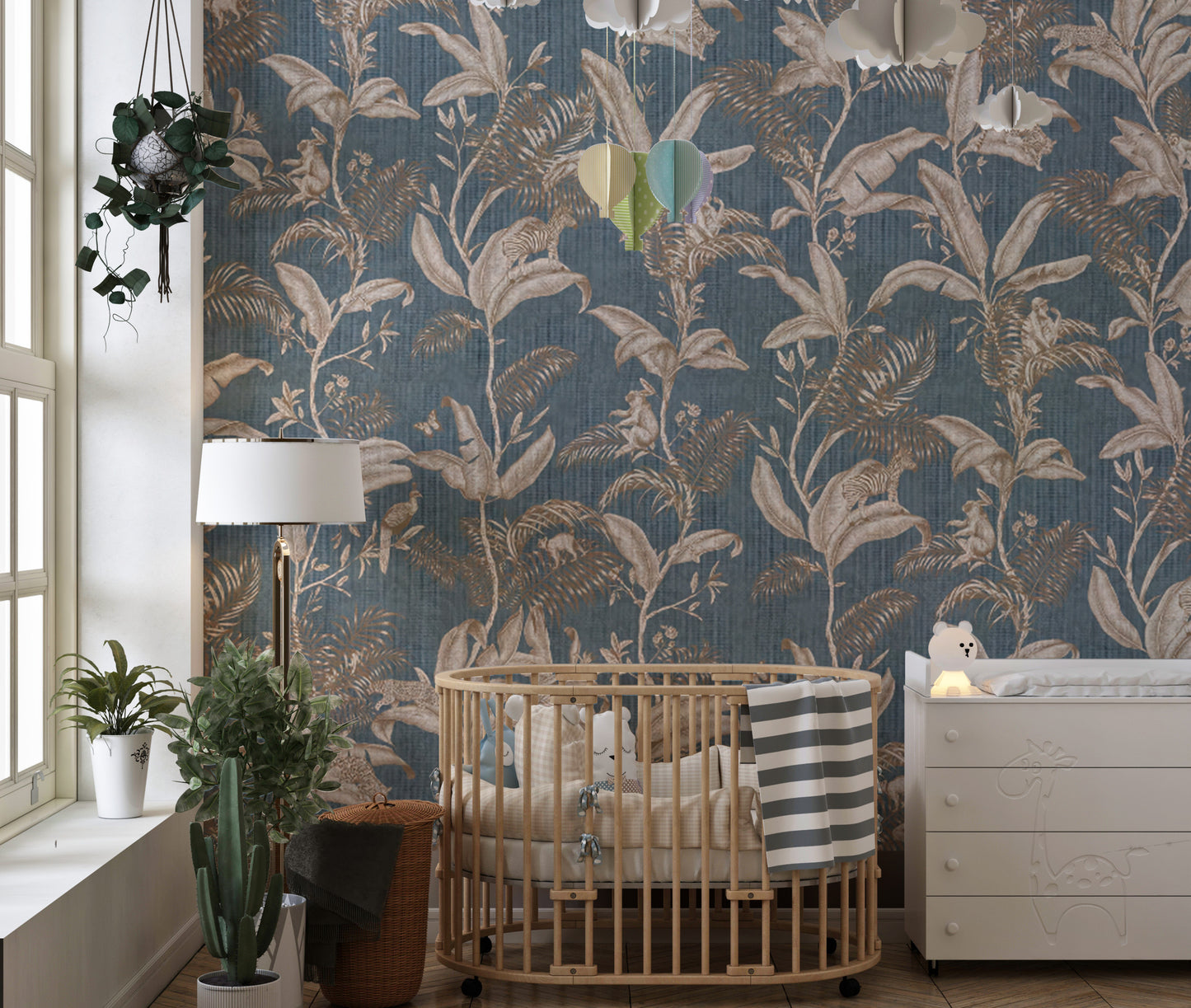 Bring the tropics home with this Darwin-inspired wallpaper.
