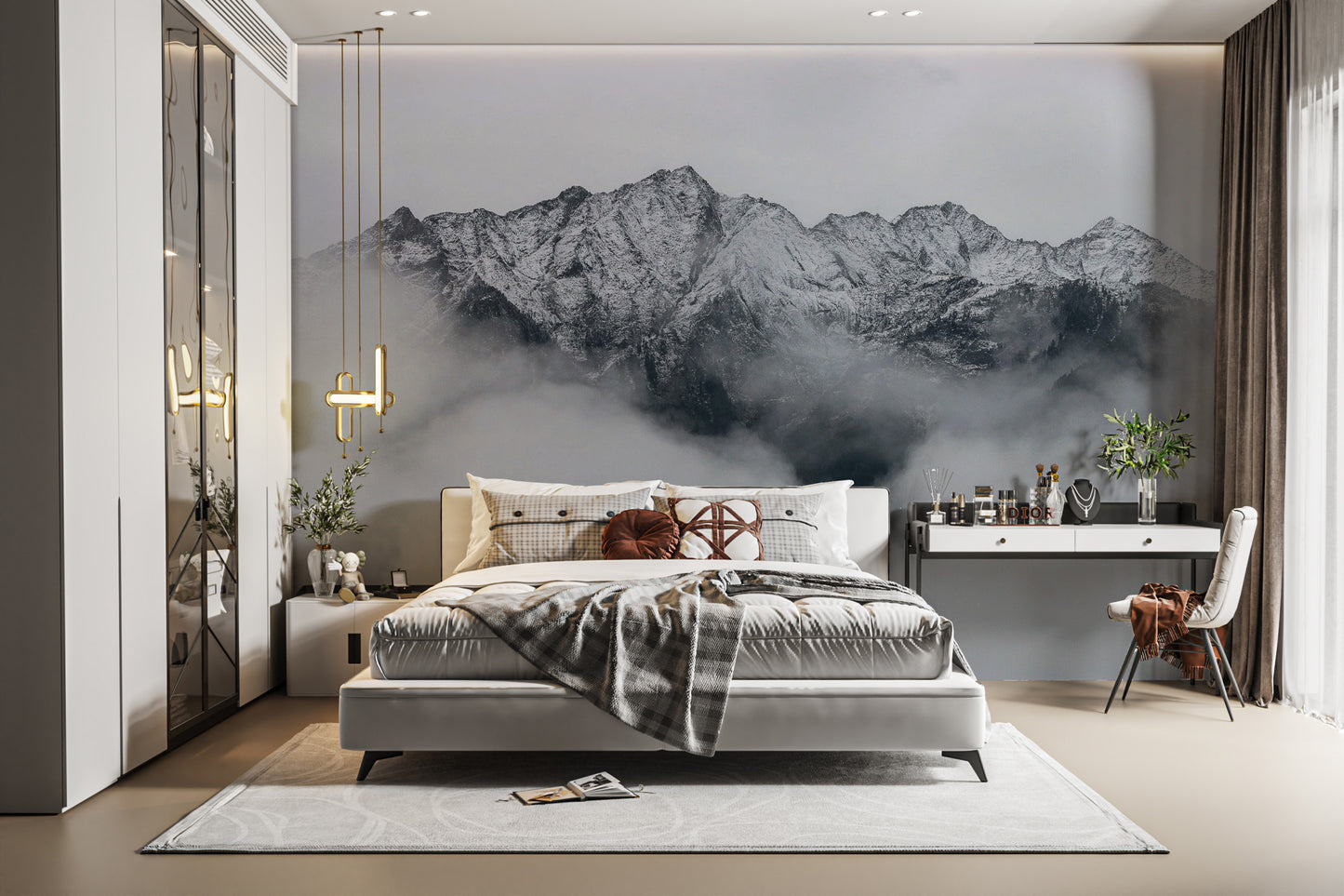 Foggy Mountain Wallpaper Mural