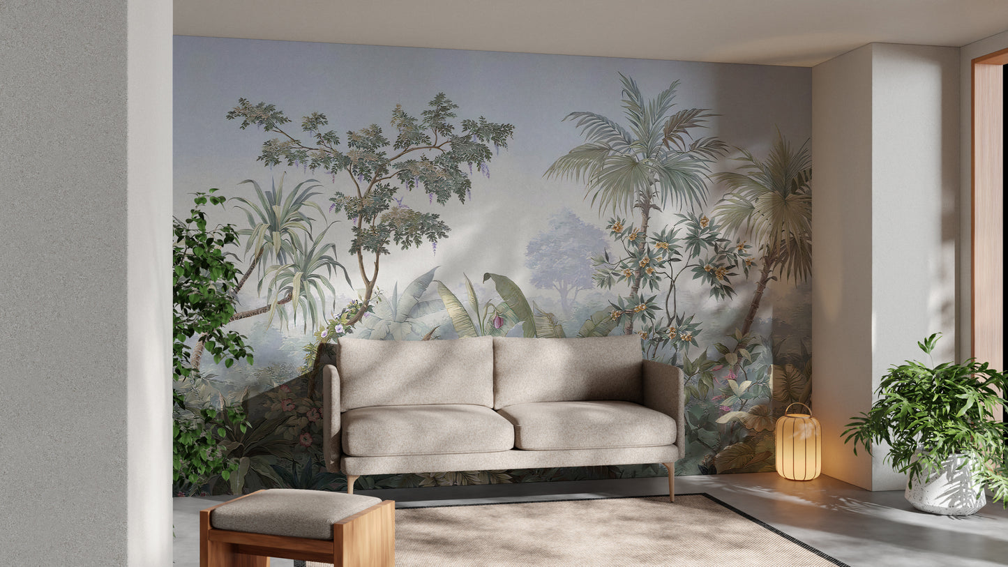 Watercolor Jungle Wall Mural
