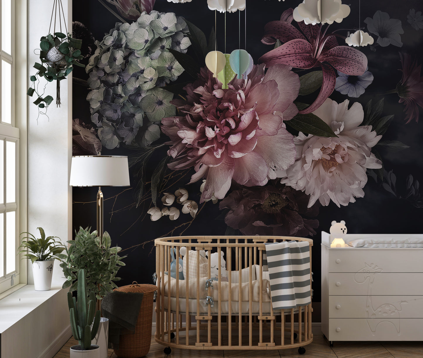 Floral Arrangement in Vase Wall Mural
