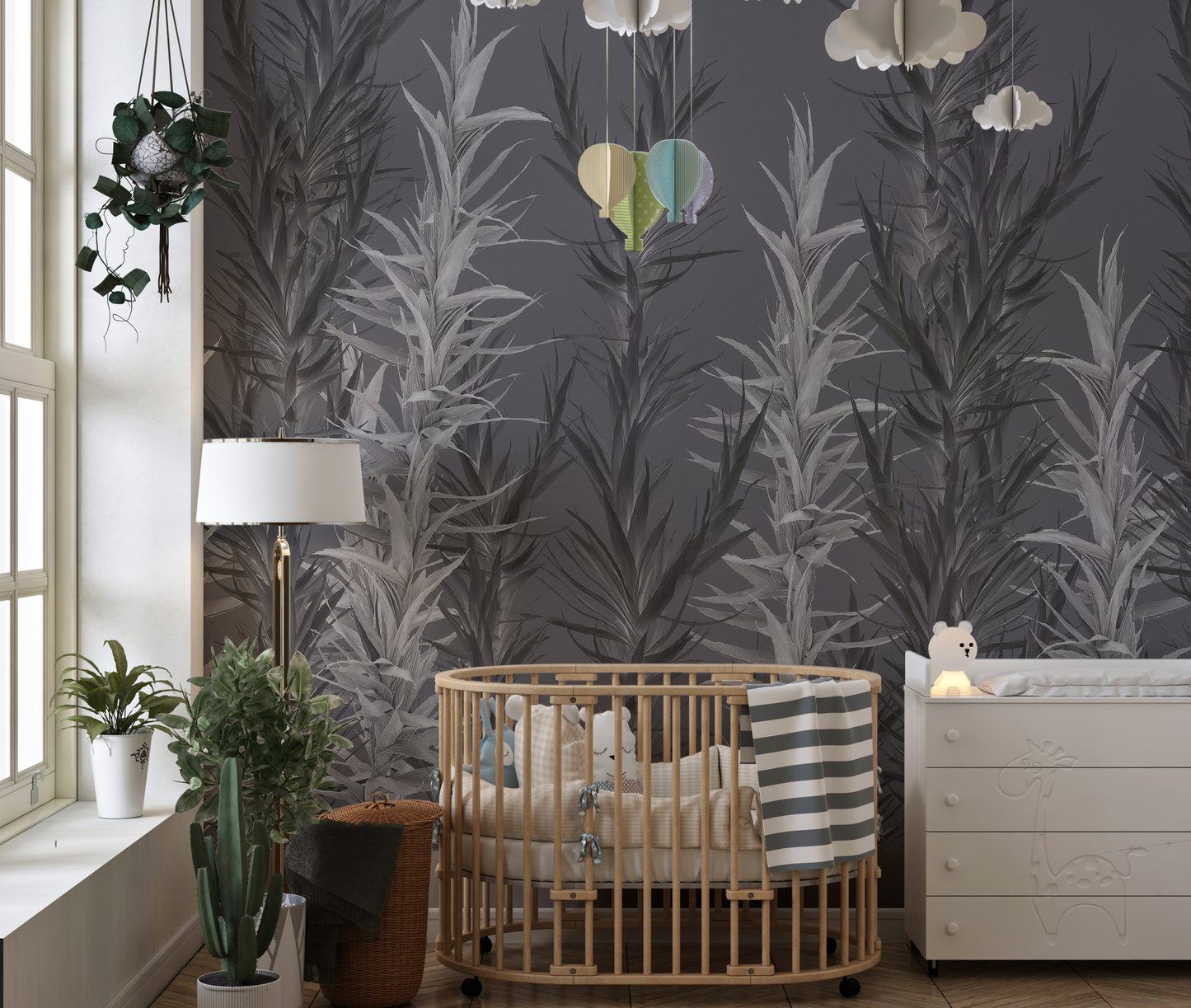 Grey Dracaena Wallpaper Murals