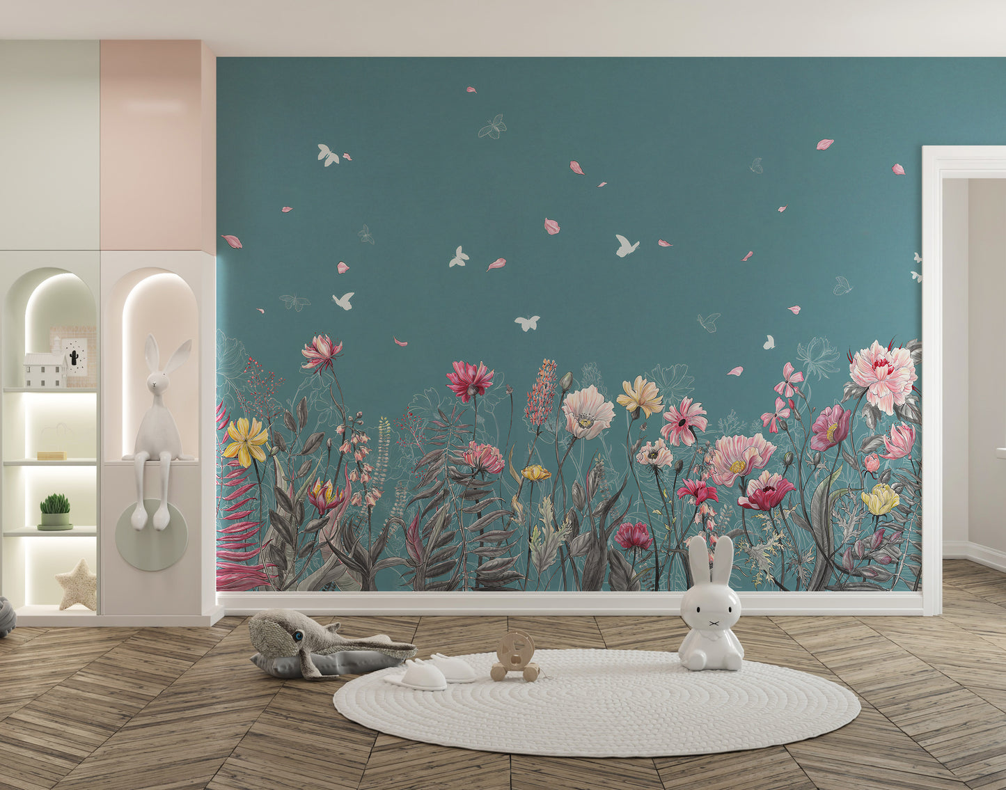 Flower Butterfly Garden Wallpaper Murals