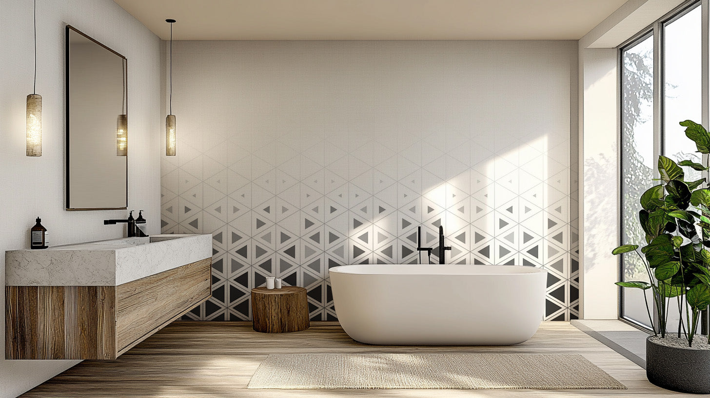 Modern Geometric Wall Mural Design
