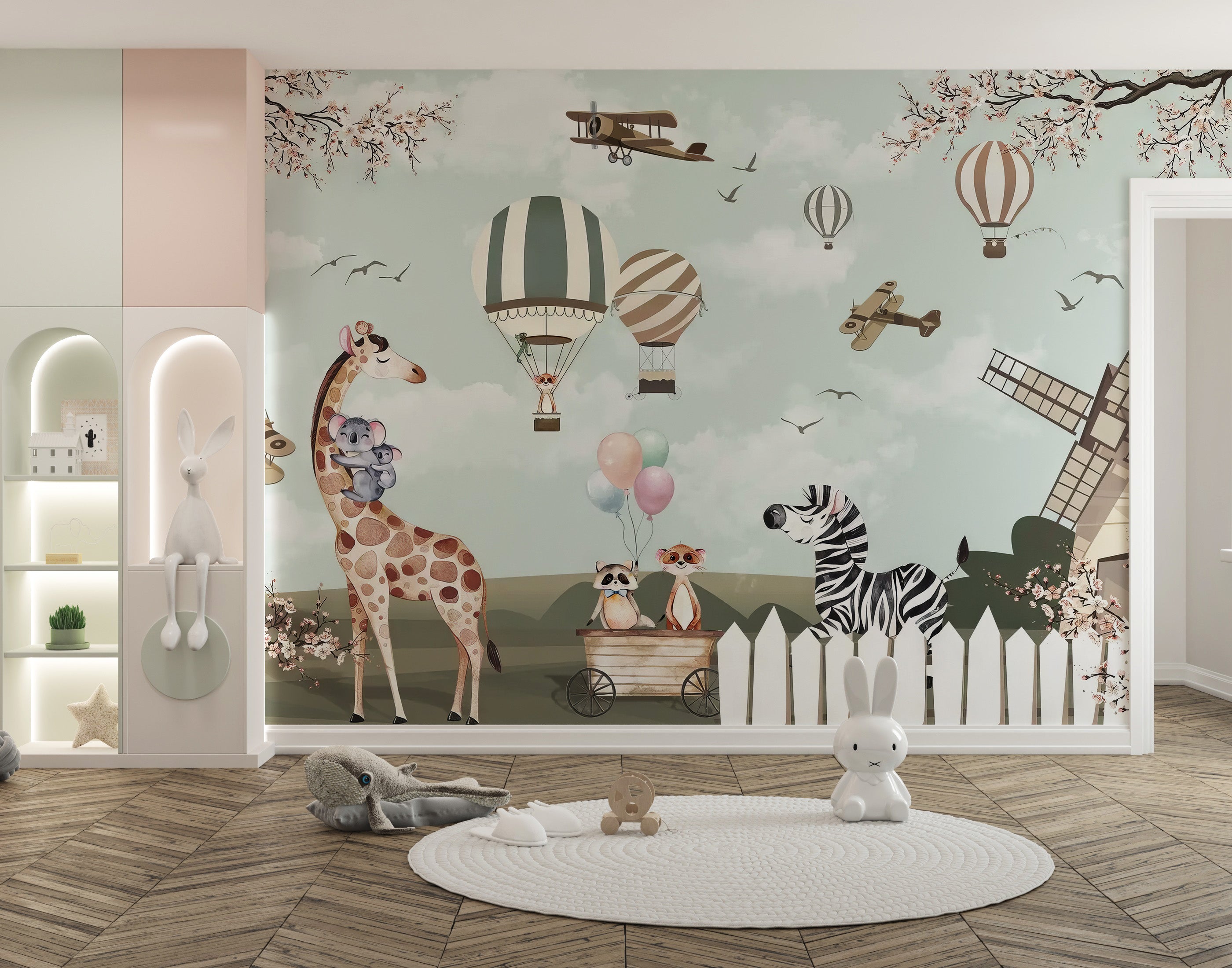 Animal wallpaper for nursery online