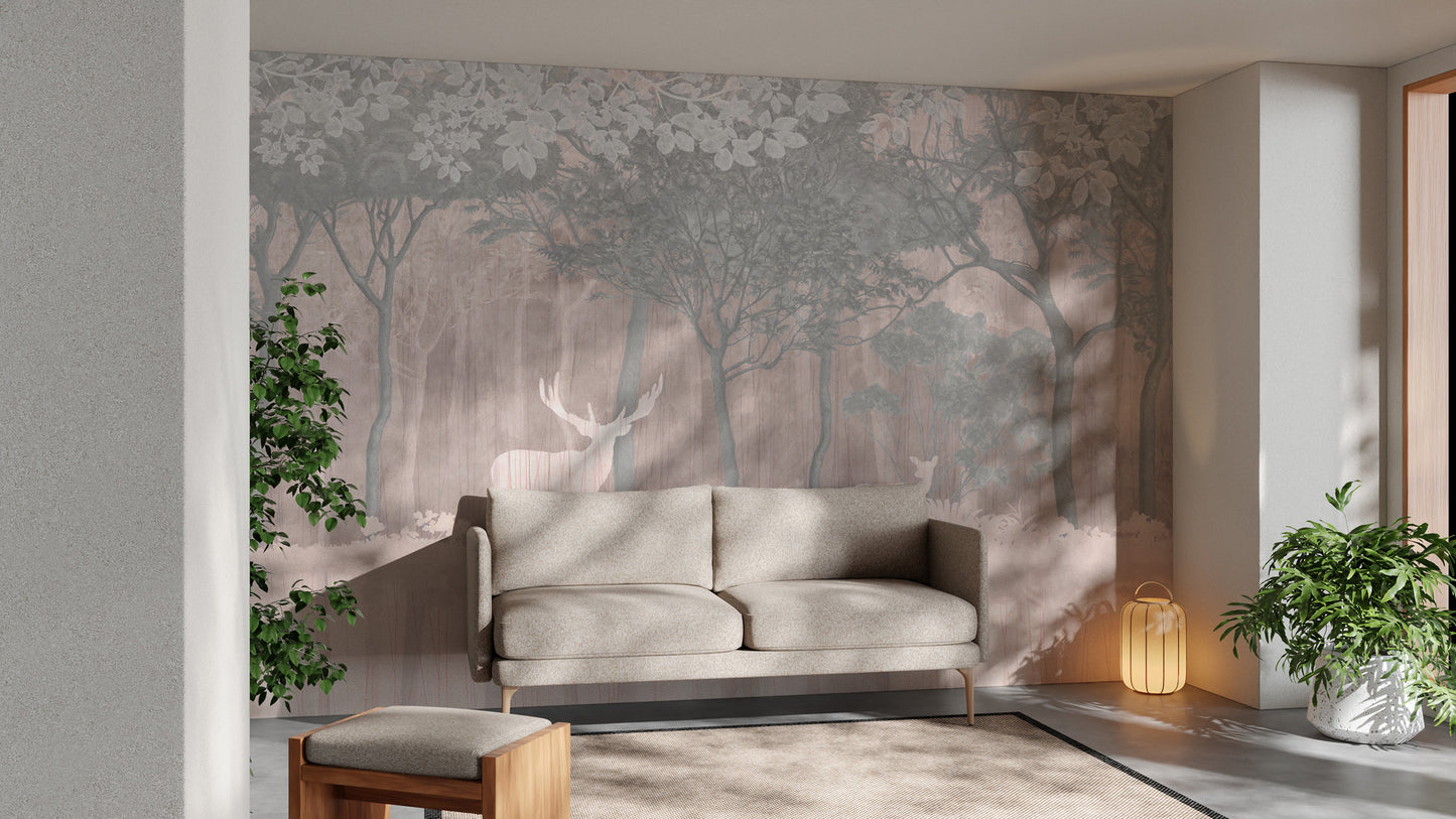 Jungle deer mirage enchanted wallpaper wall mural