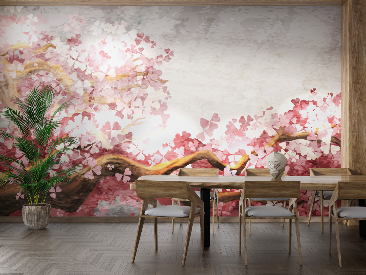 Pink Flower Sakura Branch Wallpaper Murals - Giffywalls