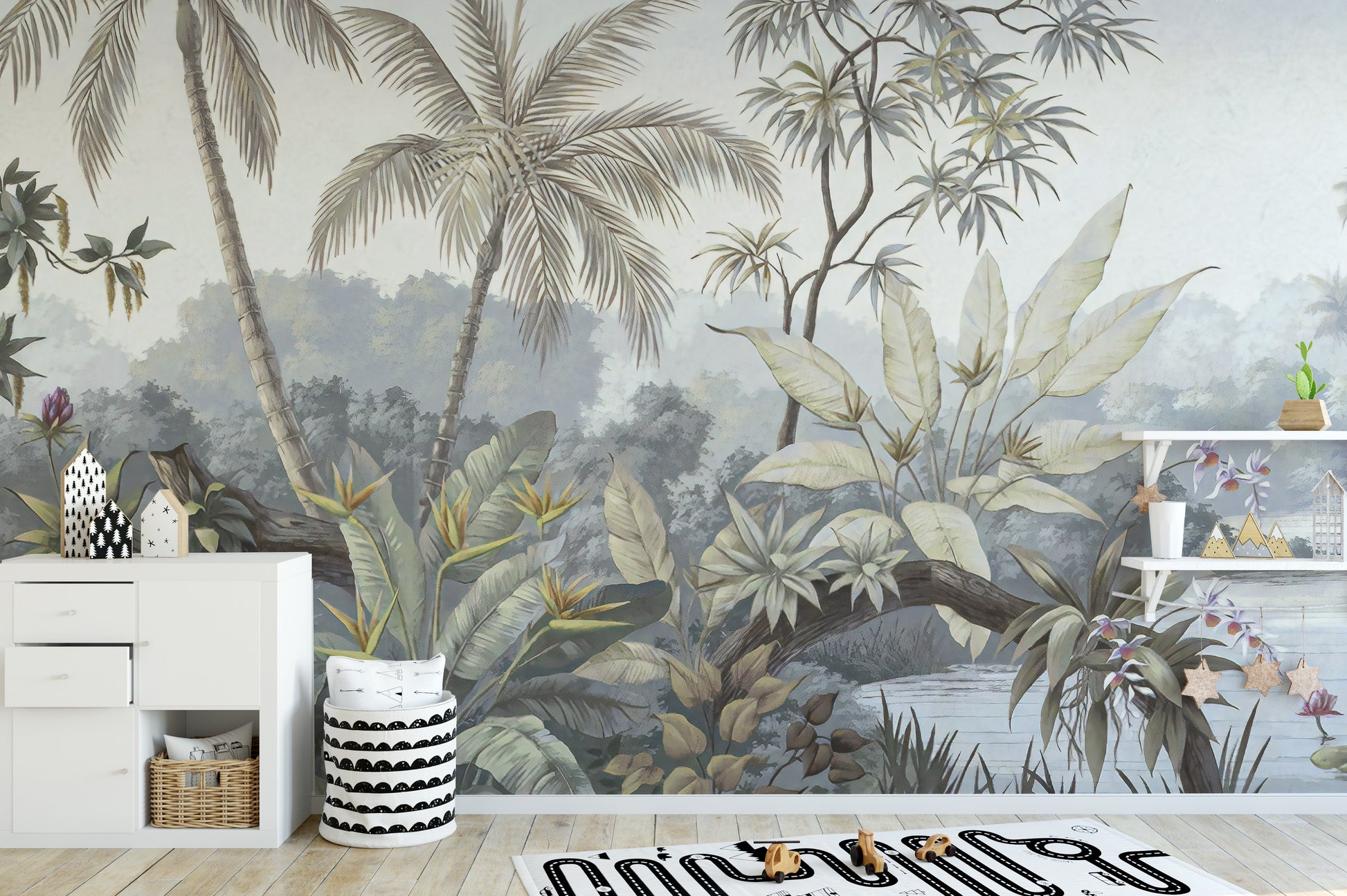 Lush Tropical Trees Wallpaper Mural
