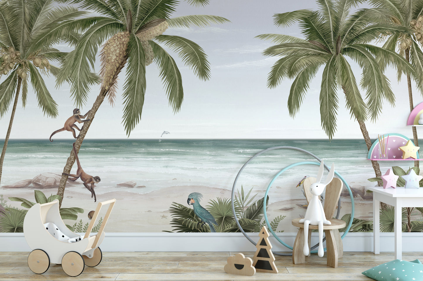 Beach Tropical Tree Wallpaper Mural