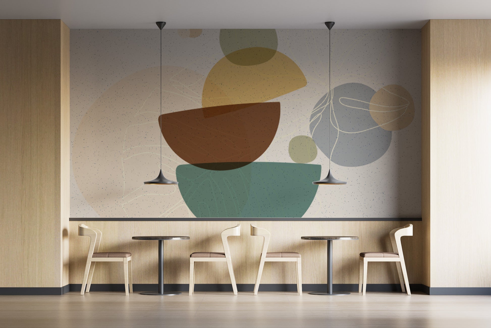 Modern Zen Abstract Wall Mural with calming vibes