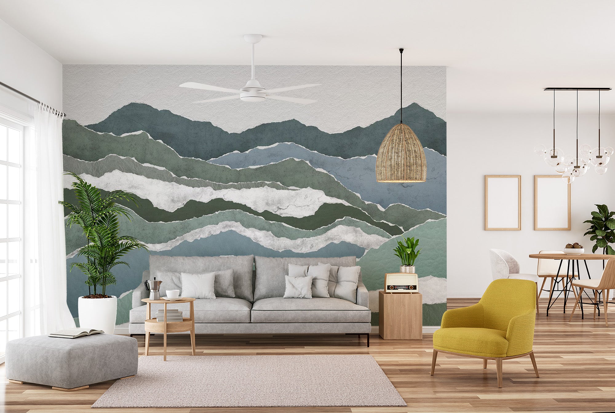 Royal Peaks Wallpaper Mural for serene vibes