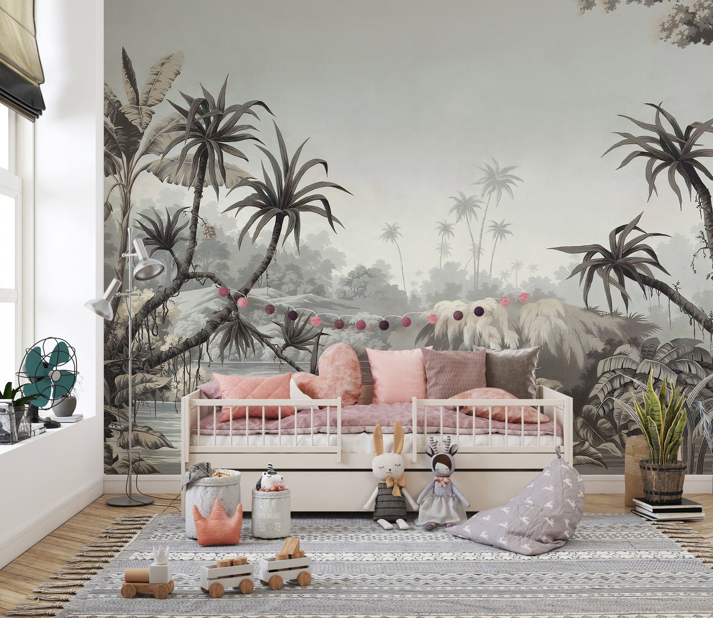 Tropical Countryside Wallpaper Murals