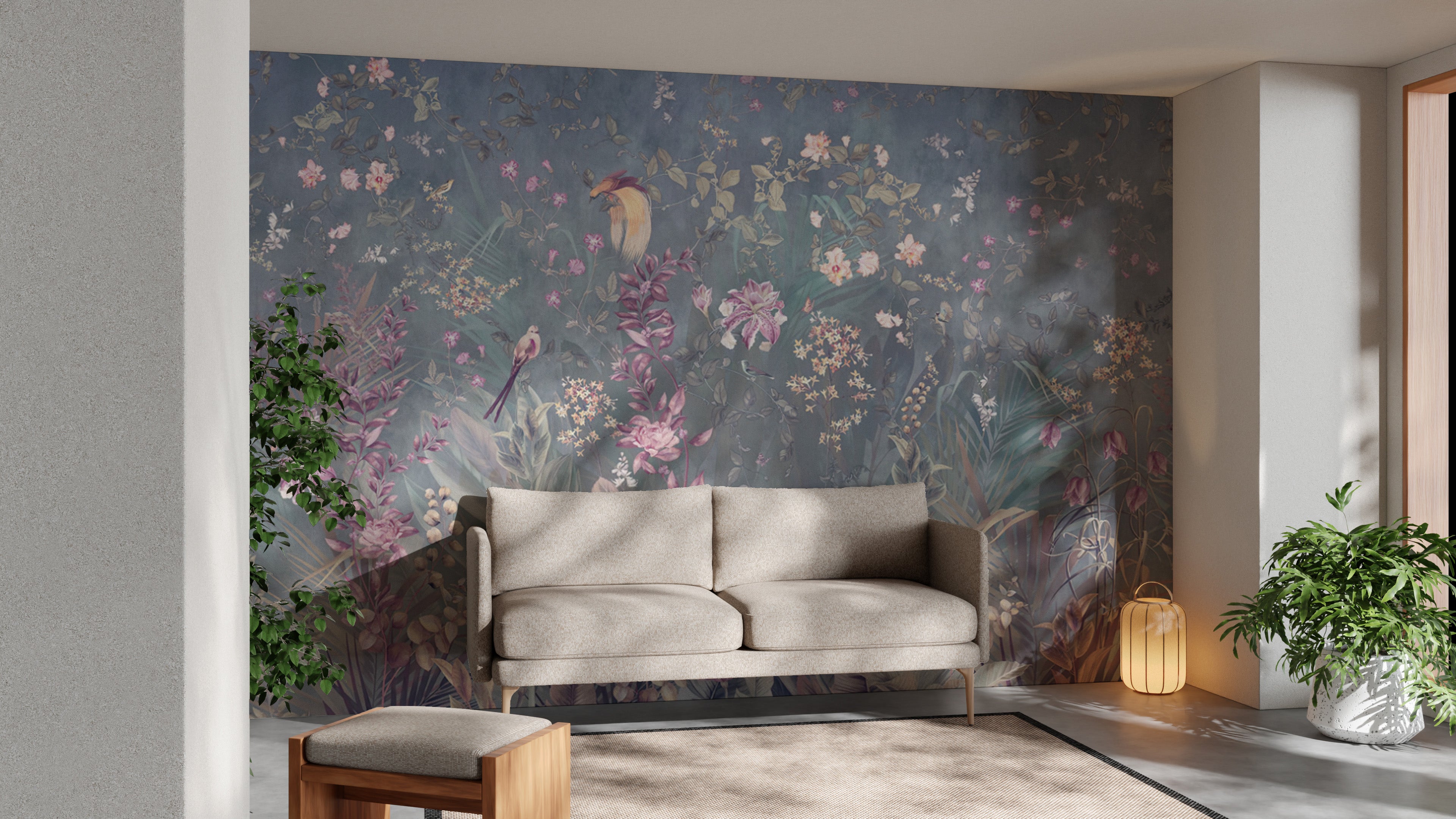 Blooming Lavender Landscape Mural - Giffywalls