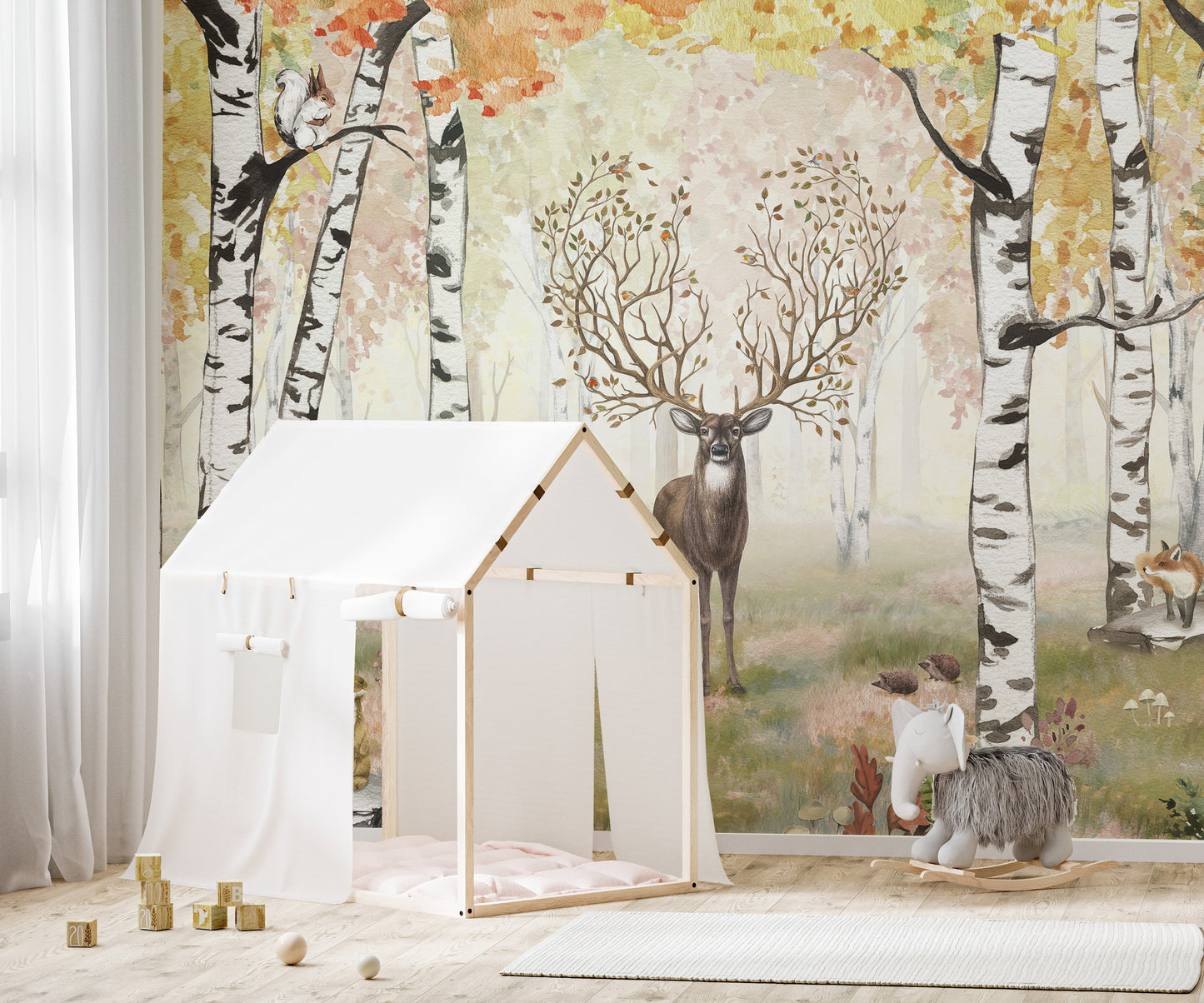 Amazing Antlers Autumn Kids Room Wallpaper Mural