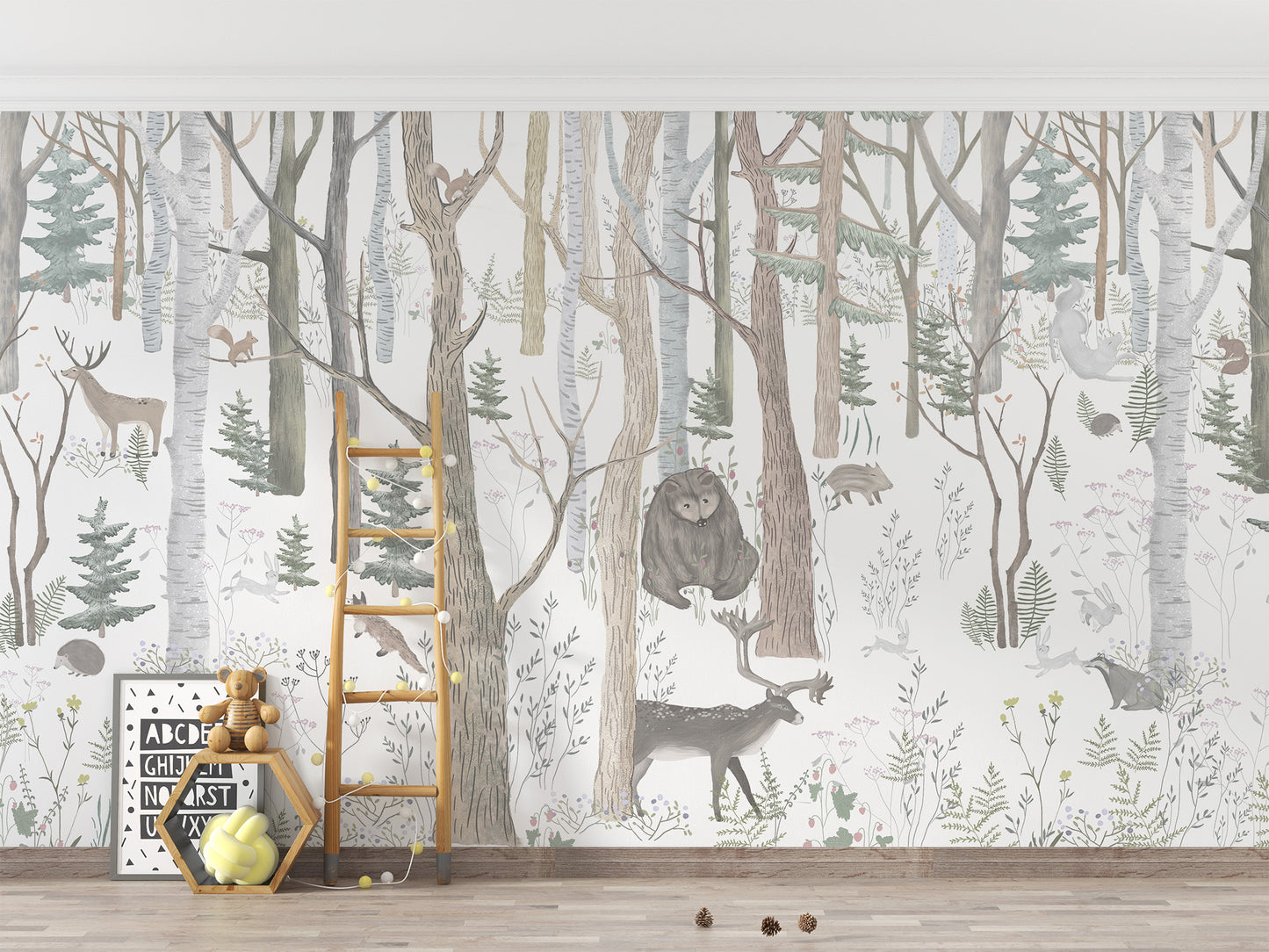 Mystical Forest Scene Wall Mural