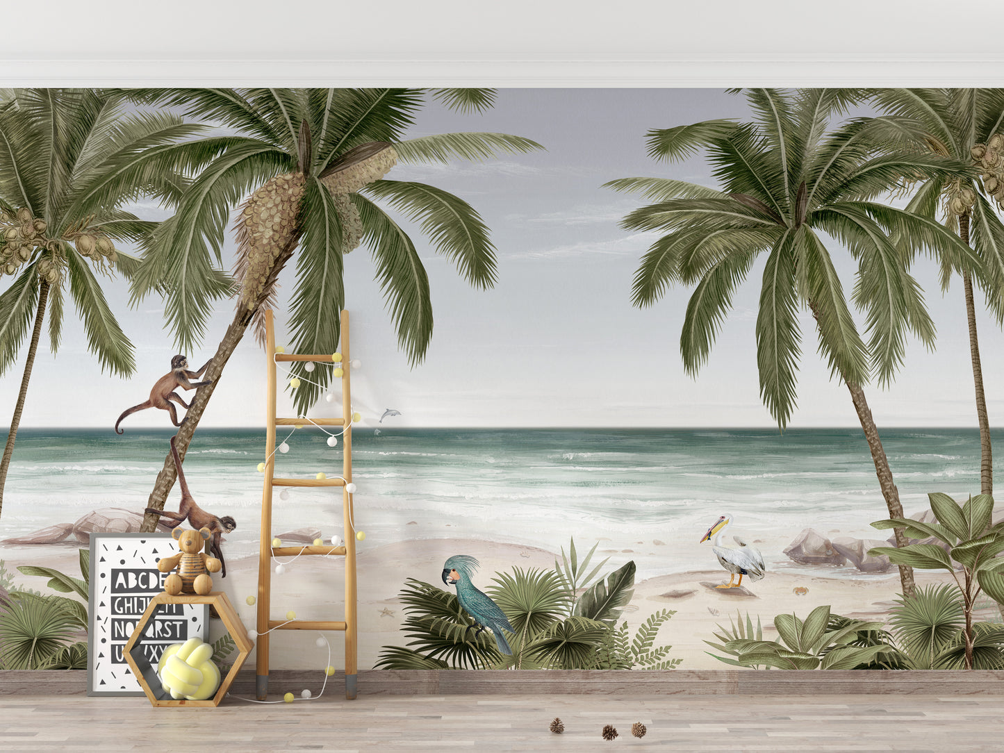 Beach Tropical Tree Wallpaper Mural