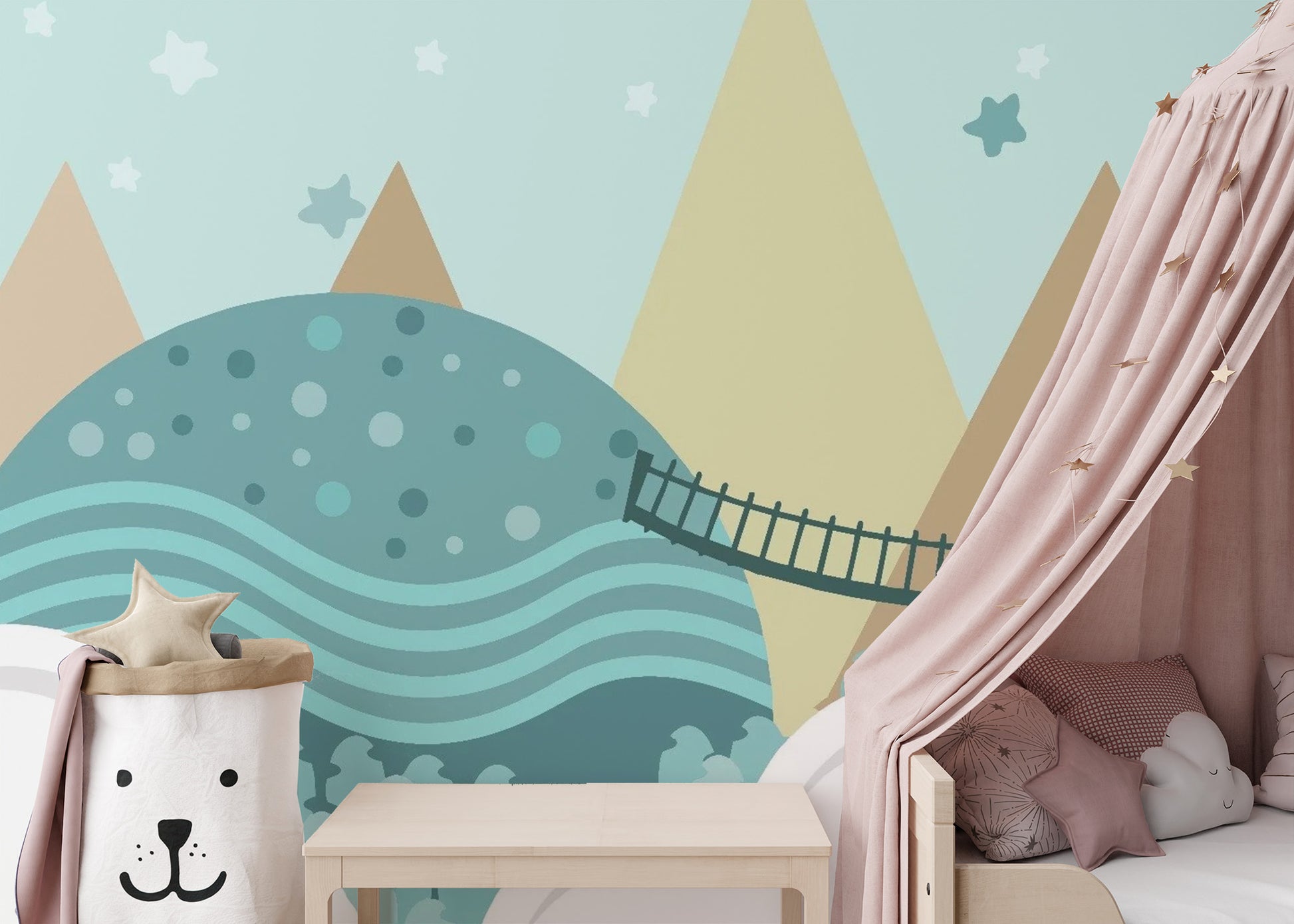 Kids Animated Pastel Motifs Wallpaper - Giffywalls