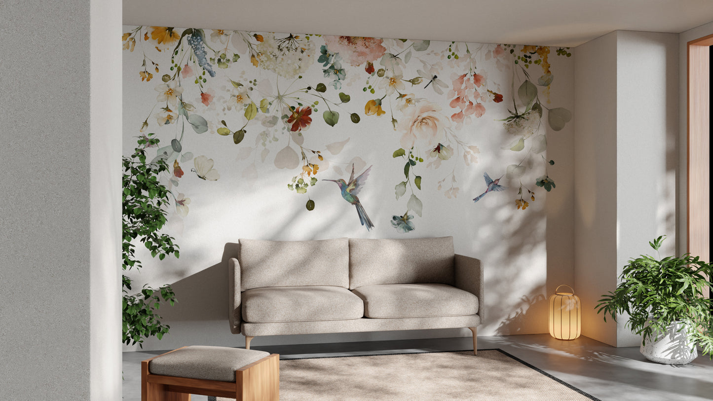 Hummer and Blossom Wall Decor
