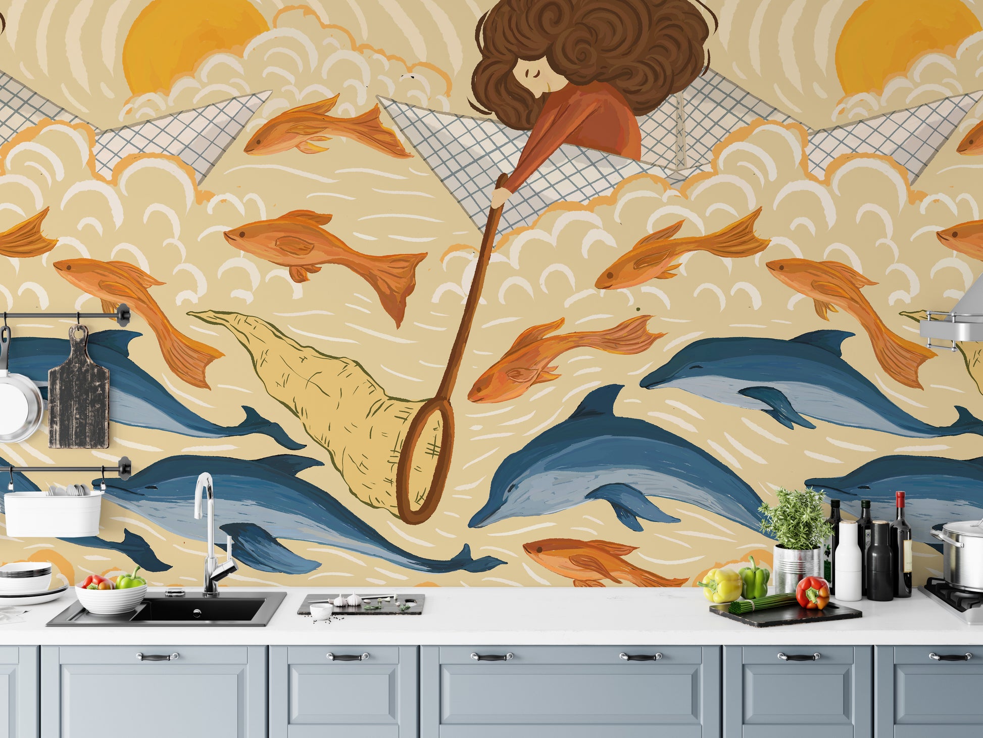 Stylish chasing dreams mural for walls that inspire creativity.
