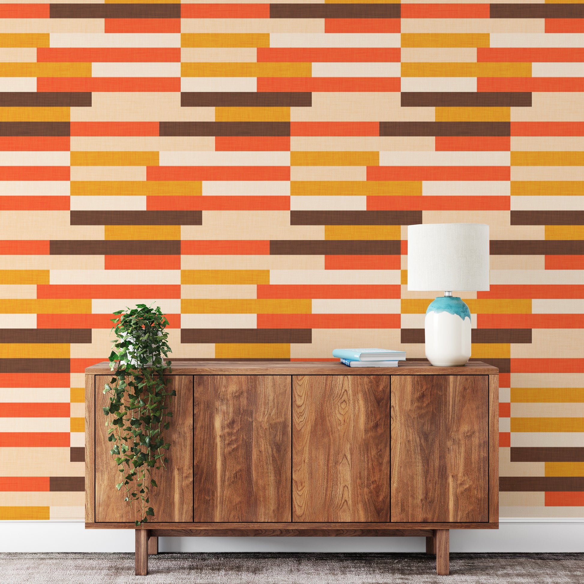 Classic Mid-Century Modern Kilim Wall Mural
