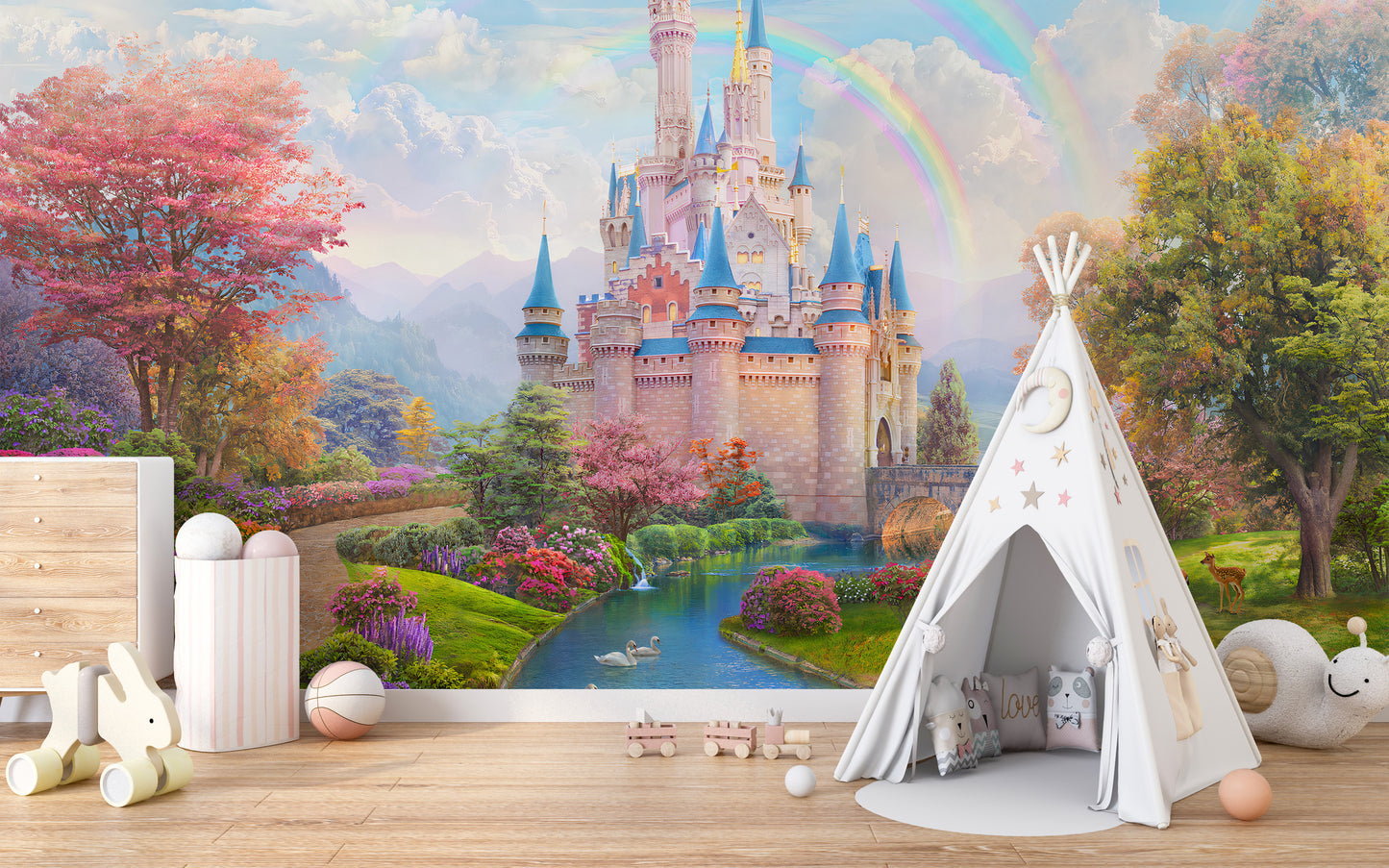 Enchanting Princess Castle Wallpaper - Fairy Tale Inspired