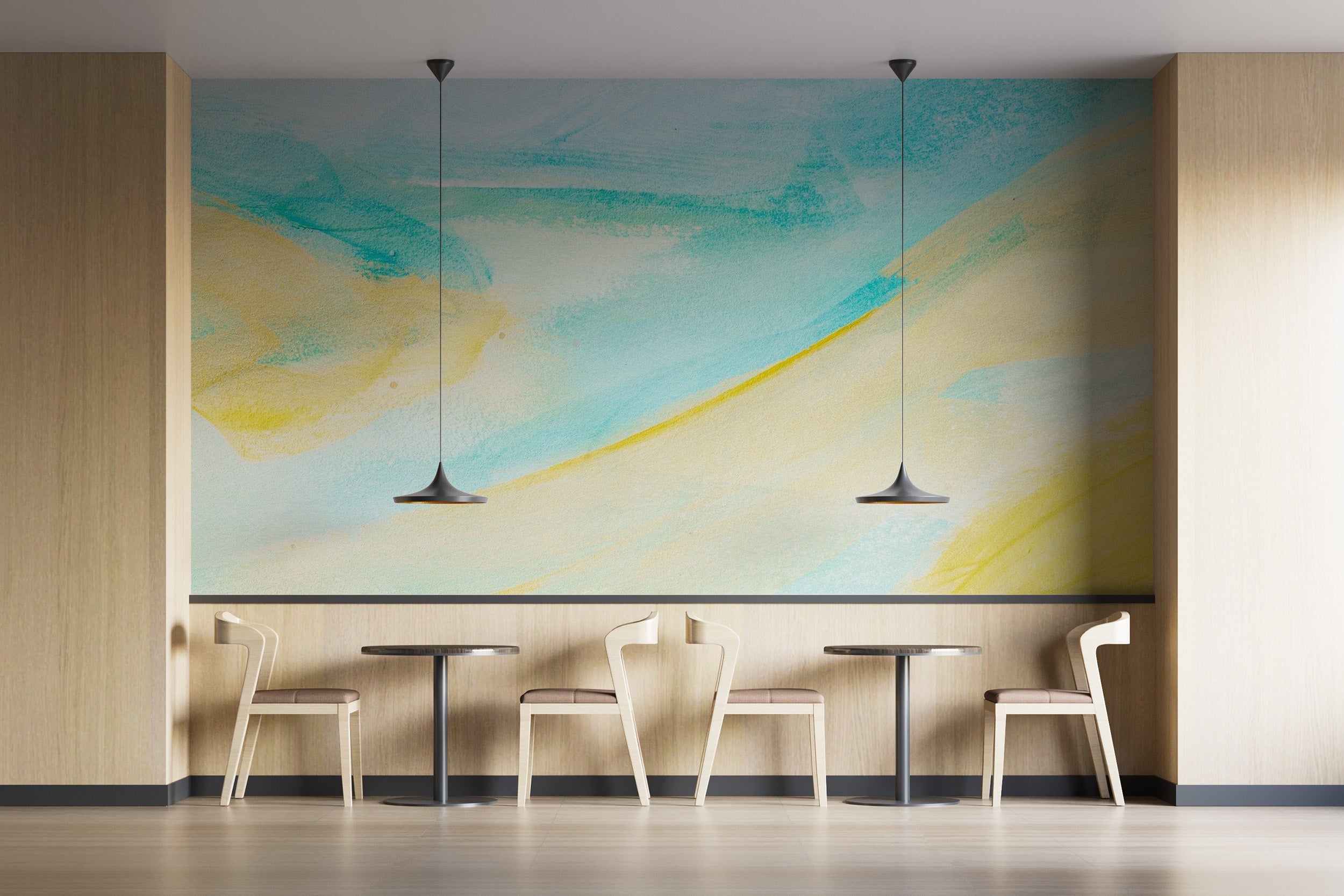 Watercolor Brushstrokes Wallpaper Mural - Giffywalls