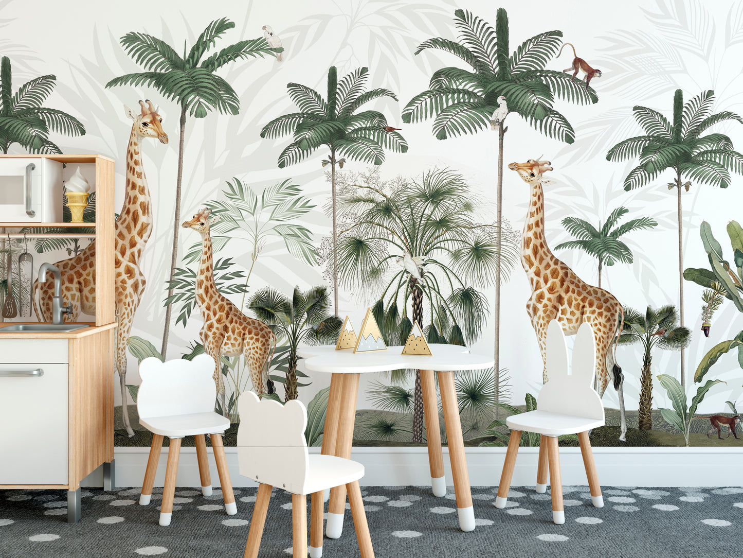 Gracious Giraffes wallpaper for walls