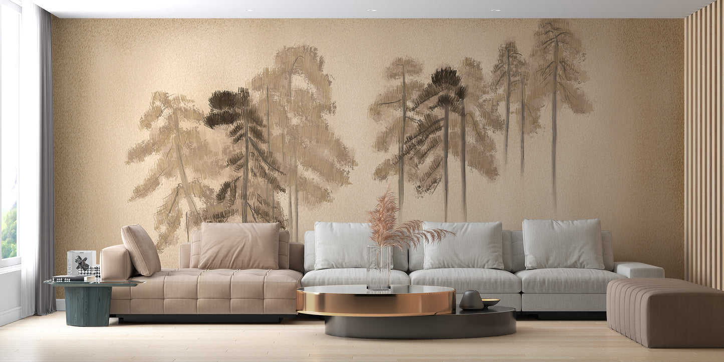 Pine Trees Wall Mural