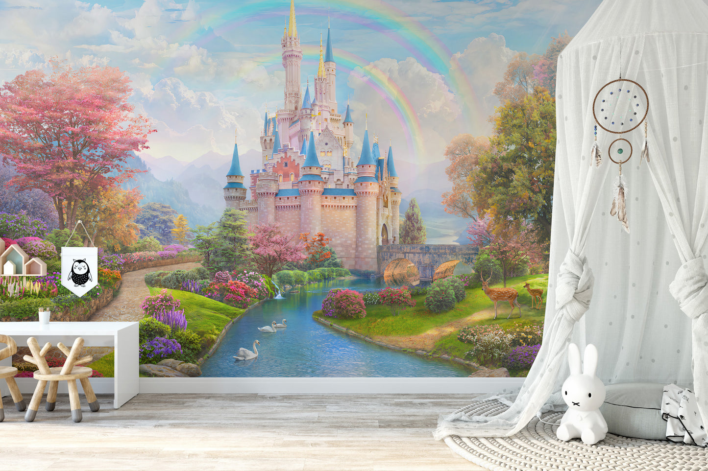 Enchanting Princess Castle Wallpaper - Fairy Tale Inspired