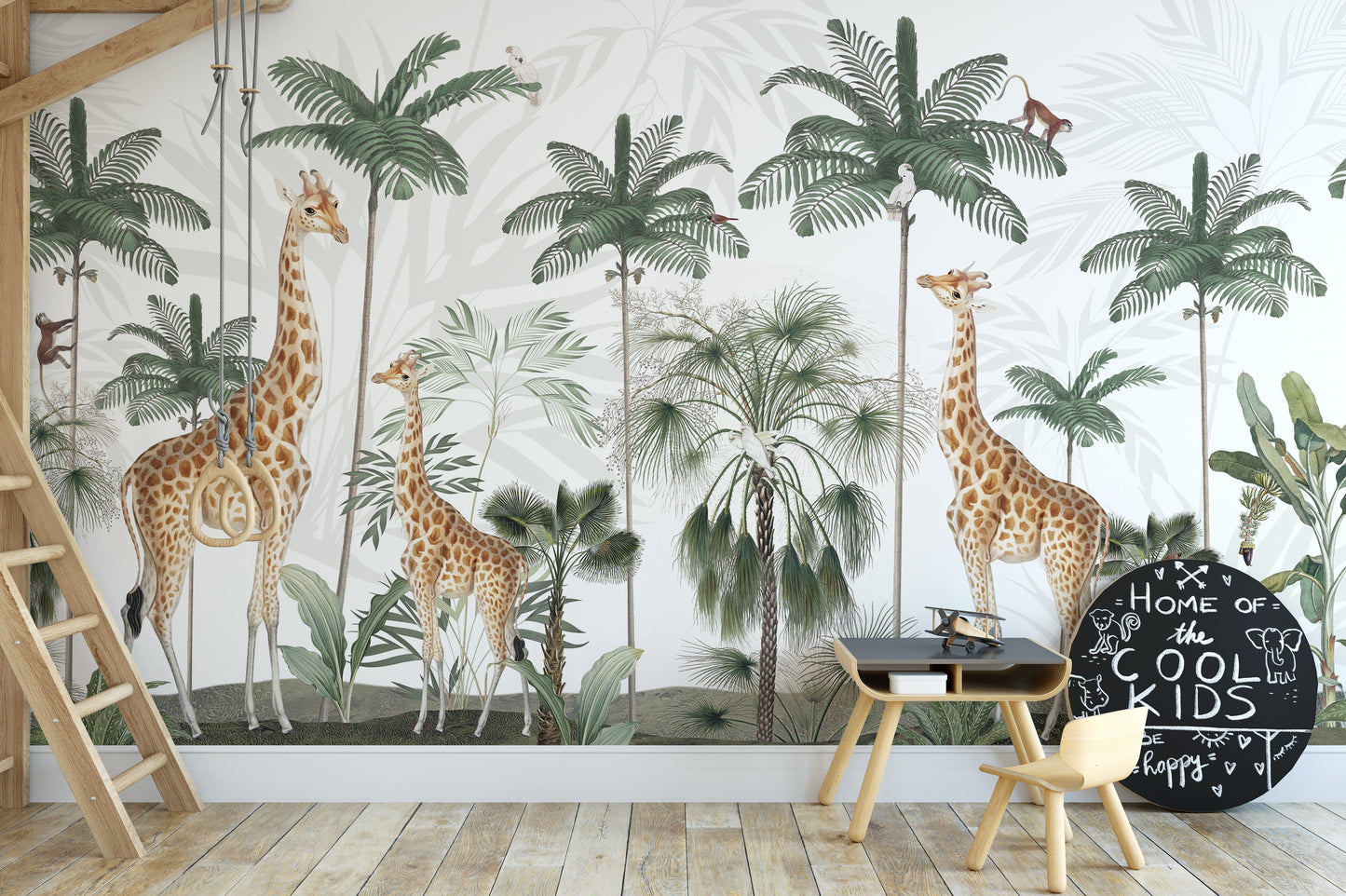 Gracious Giraffes wallpaper for walls