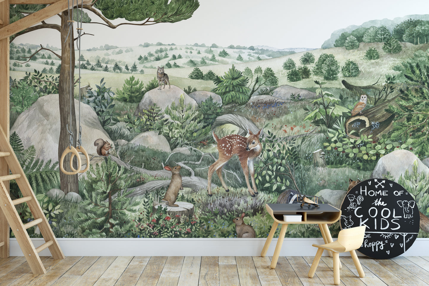 Happy Hills Wallpaper Wall Murals