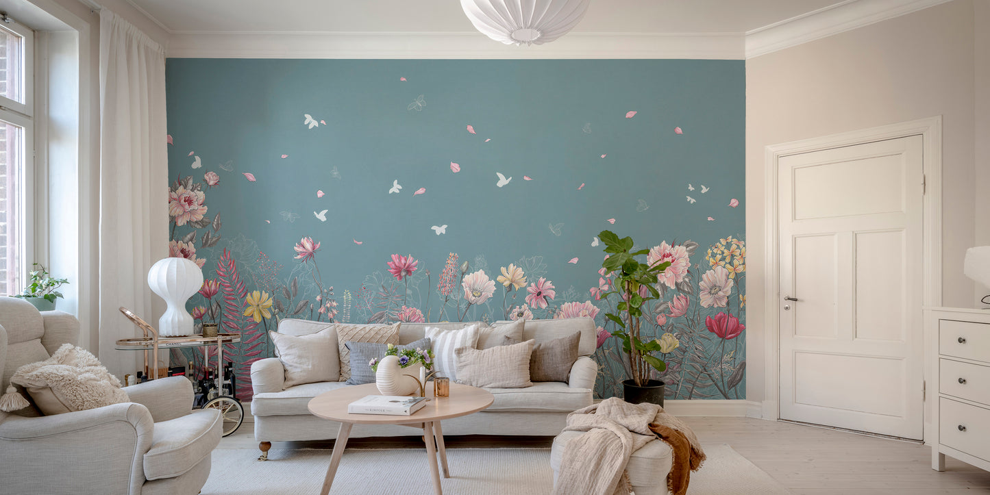 Flower Butterfly Garden Wallpaper Murals