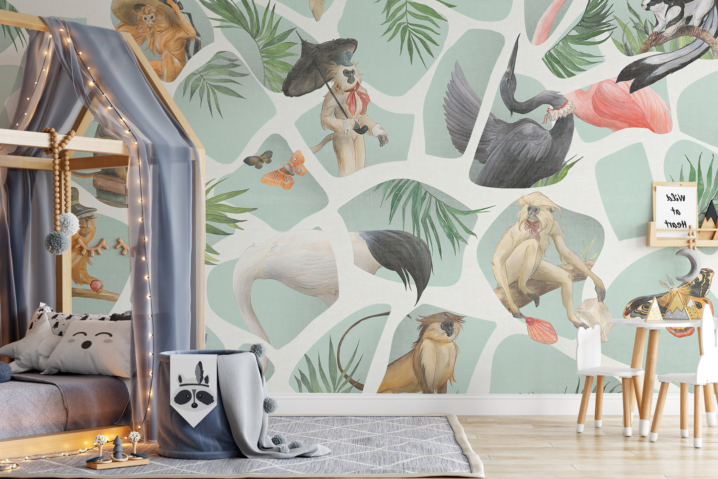 Watercolor Monkey wallpaper Mural