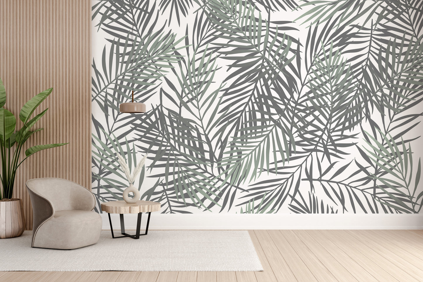 Tropical Whisper Leaf wall decor wallpaper