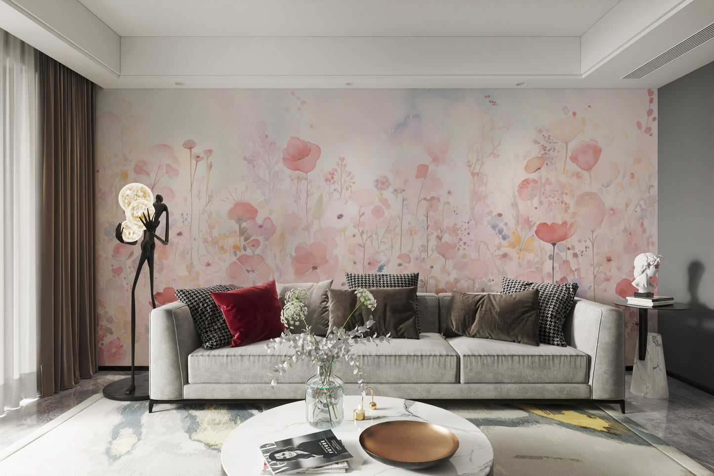 Watercolour Garden Bliss Wallpaper Mural