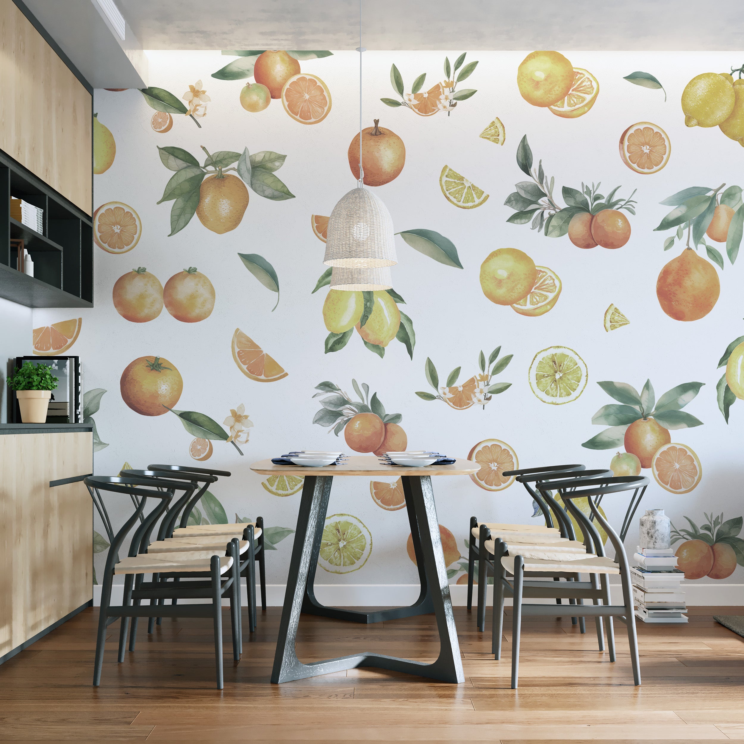 Refresh spaces with Citrus Melange Paradise Wallpaper